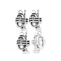 Antique Silver Zinc Alloy Trumpet Charm Pendant for DIY Necklace Bracelet Jewelry Making view 2