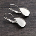 Stainless Steel Teardrop Earring Base For DIY French Hook Leverback Earring Findings 1g Earrings view 2