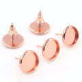Flat 8/10/12mm Tray Stud Earring Posts DIY Jewelry Findings Without Ear Backs Stud Earrings view 3