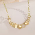 Korean Creative Wing Heart Pendant Collarbone Necklace For Women, Niche Summer Fashion Jewelry view 4