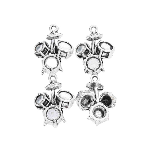 Antique Silver Zinc Alloy Charm Pendant No.028836 for DIY Necklace Bracelet Jewelry Making