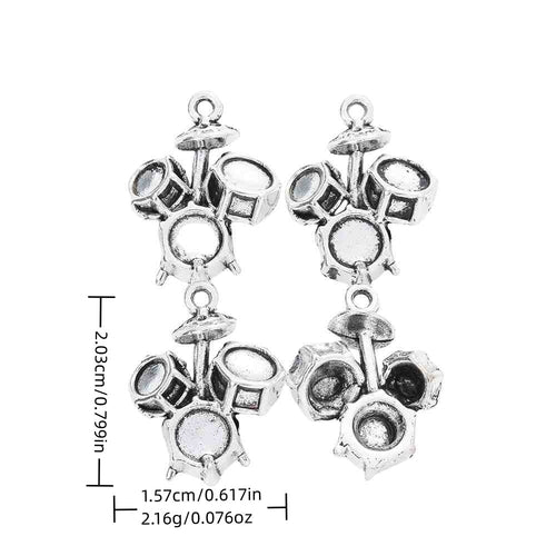 Antique Silver Zinc Alloy Charm Pendant No.028836 for DIY Necklace Bracelet Jewelry Making