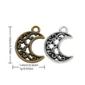 Zinc Alloy Moon Charm Pendant No.508194 for DIY Necklace Bracelet Jewelry Making view 1