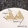 Fashion V Letter Stud Earrings With Micro Pave Detail Elegant Statement Jewelry For Women view 4