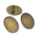 30x40mm Oval Iron Gold Plated Brooch Pendant Bezel Tray 3g For DIY Jewelry Findings view 5