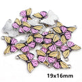 19x16mm Enamel Butterfly Charm Pendant For DIY Earrings Necklace Jewelry Making Supplies view 4