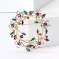 Alloy Rhinestone Wreath Brooch Pin for Suits and Cardigans view 2