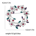 Alloy Rhinestone Wreath Brooch Pin for Suits and Cardigans view 6