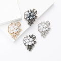 Alloy Pearl Rhinestone Bouquet Brooch Pin For Dresses And Suits view 1