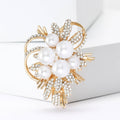 Alloy Pearl Rhinestone Bouquet Brooch Pin For Dresses And Suits view 2