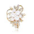 Alloy Pearl Rhinestone Bouquet Brooch Pin For Dresses And Suits view 5