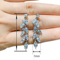 Light Luxury Long Leaf Drop Earrings For Women, European American Celebrity Style Fashion Jewelry view 4