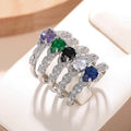 Unique Light Luxury Round Ring For Women, European Minimalist Fashion Finger Jewelry view 3