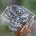 Vintage Distressed Cross Iris Flower Ring, Hip Hop Lotus Floral Statement Finger Jewelry view 3