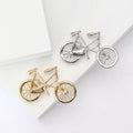 Electroplated Alloy Bicycle Brooch Pin For Suits And Shirts view 1