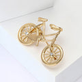 Electroplated Alloy Bicycle Brooch Pin For Suits And Shirts view 3