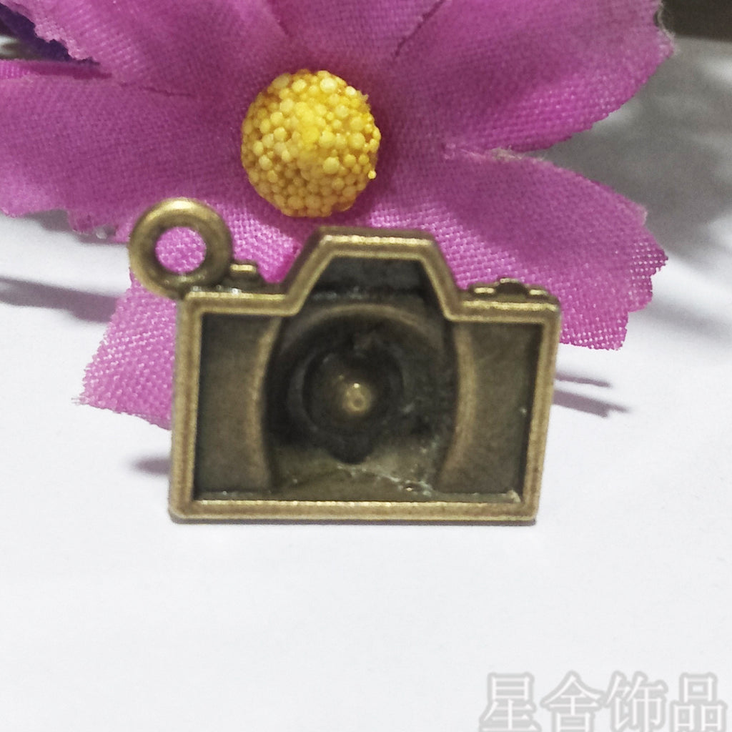 20x15mm Alloy Camera Charm Pendant for DIY Jewelry