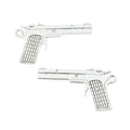 Antique Silver Zinc Alloy Gun Charm Pendant No.707086 for DIY Necklace Bracelet Jewelry Making view 2