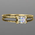 Simple Thin Band Ring For Women, Geometric Quadrilateral Pinky Ring, Fashion Jewelry view 5