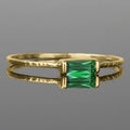 Simple Thin Band Ring For Women, Geometric Quadrilateral Pinky Ring, Fashion Jewelry view 7