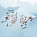 Trendy European Cute Cat Paw Stud Earrings Fresh Heart Fashion Earrings For Women view 4