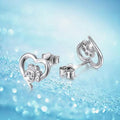 Trendy European Cute Cat Paw Stud Earrings Fresh Heart Fashion Earrings For Women view 3