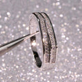 European American Double Layer Staggered Micro Pave Simulated Gemstone Index Finger Ring For Women view 3