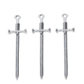 Silver Zinc Alloy Sword Charm Pendant for DIY Necklace Bracelet Jewelry Making view 2