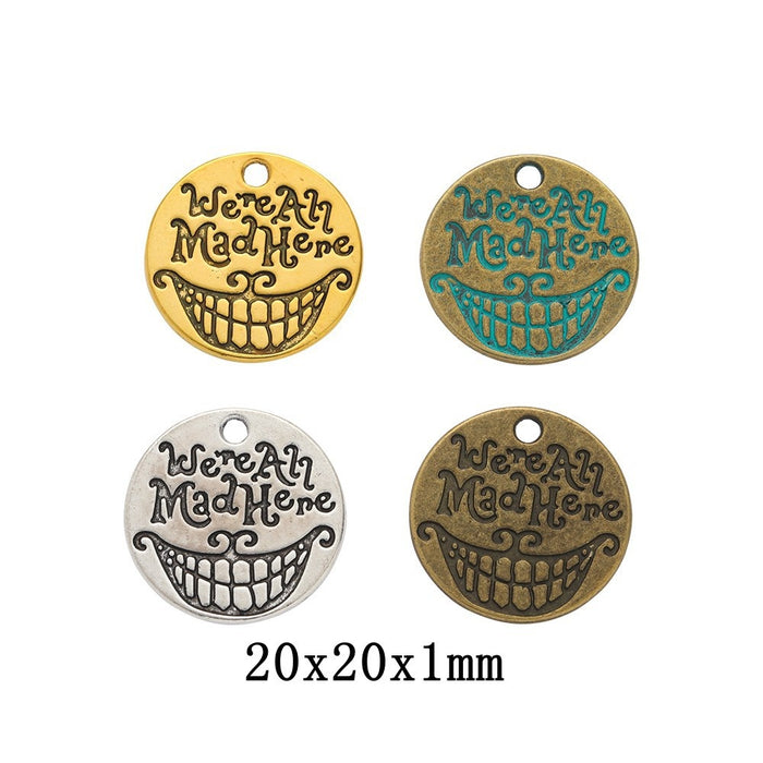 Zinc Alloy Clown Face Charm Pendant for DIY Necklace Bracelet Jewelry Making
