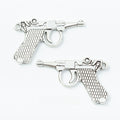 Antique Silver Zinc Alloy Gun Charm Pendant No.818448 for DIY Necklace Bracelet Jewelry Making view 1