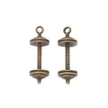 Zinc Alloy Dumbbell Charm Pendant No.683264 for DIY Necklace Bracelet Jewelry Making view 4