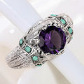 European Unisex Palace Style Ring, Cross Border Vintage Court Design Finger Jewelry view 5