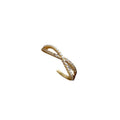 Gold Plated Pearl Zircon Butterfly Ring For Women view 5