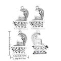 Antique Silver Zinc Alloy Snake Charm Pendant No.395744 for DIY Necklace Bracelet Jewelry Making view 1