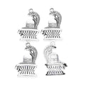 Antique Silver Zinc Alloy Snake Charm Pendant No.395744 for DIY Necklace Bracelet Jewelry Making view 2
