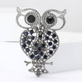 Alloy Rhinestone Hollow Owl Brooch Pin For Women's Apparel view 2