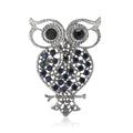 Alloy Rhinestone Hollow Owl Brooch Pin For Women's Apparel view 5