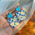 Dopamine Cherry Butterfly Heart Flower Acrylic Drop Dangle Sweet Summer Fashion Earrings view 4