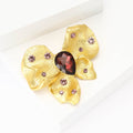 Gold Tone Alloy Rhinestone Butterfly Brooch For Suits And Coats view 3