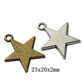 Zinc Alloy Five Point Star Charm Pendant No.606649 for DIY Necklace Bracelet Jewelry Making view 1