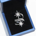 European Light Luxury Micro Pave Star Ring Multi Layer Wrap Geometric Statement Jewelry view 2