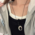 Minimalist Alloy Waterdrop Pendant Tie Sweater Necklace Casual Light Luxury Jewelry view 2