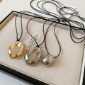 Minimalist Alloy Waterdrop Pendant Tie Sweater Necklace Casual Light Luxury Jewelry view 4