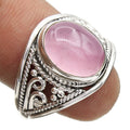 Classic Vintage Carved Simple Ring, Geometric Oval Cabochon Statement Finger Jewelry view 2