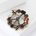 Alloy Rhinestone Peace Badge Brooch For Vintage Baroque Apparel view 2
