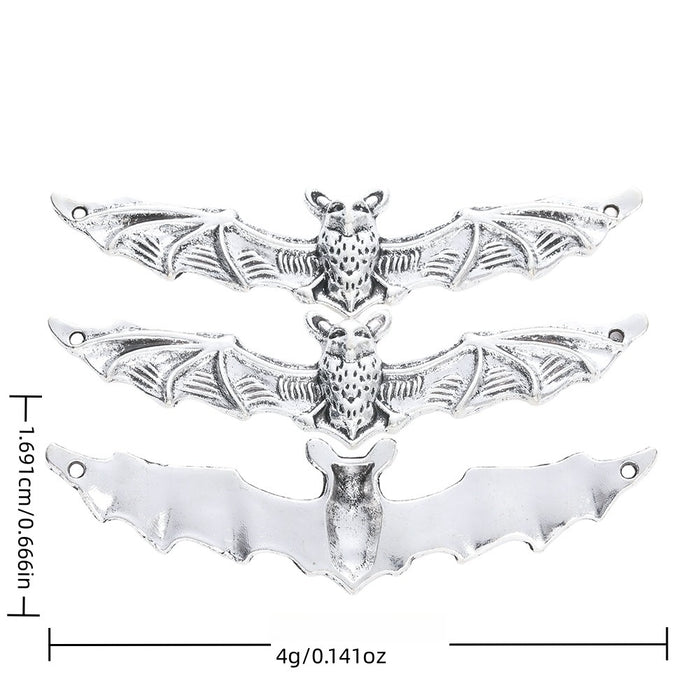 Antique Silver Zinc Alloy Bat Charm Pendant No.426741 for DIY Necklace Bracelet Jewelry Making