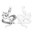 Antique Silver Zinc Alloy Snake Flower Charm Pendant for DIY Necklace Bracelet Jewelry Making view 2