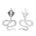 Vintage Alloy Cobra Snake Pendant Charm For DIY Jewelry Accessories And Necklace Making view 2