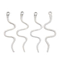 Antique Silver Zinc Alloy Snake Charm Pendant No.038181 for DIY Necklace Bracelet Jewelry Making view 2