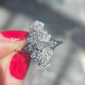 Luxury Crown Ring French British Vintage Textured Statement Finger Ring For Elegant Women view 1